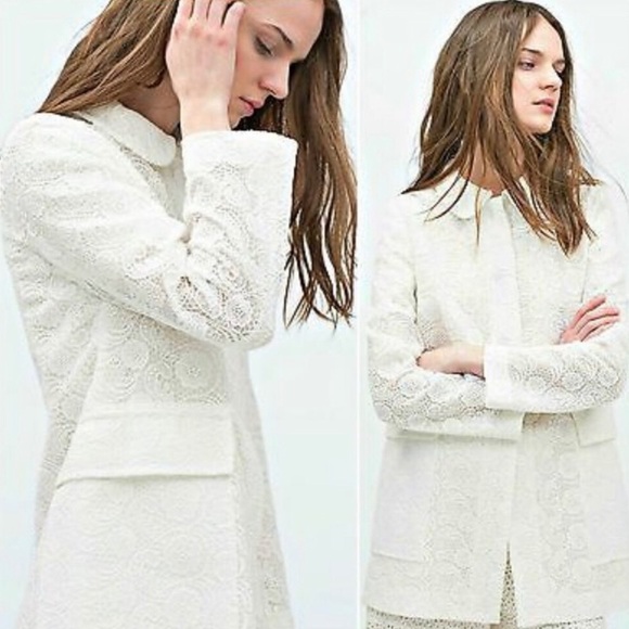 ZARA • White Lace Jacket - Picture 4 of 14